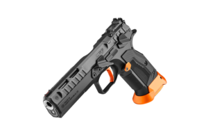 CZ TS 3 ORANGE OPTIC READY 9X19MM 134MM BRL - 3 MAGAZINES TOTAL - FACTORY MAG WELL - STRAIGHT COMPETITION TRIGGER - ADJUSTABLE REAR SIGHT - CASED