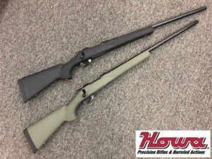 HOWA 1500 VARMINT 22 250 REM 24 INCH HEAVY BARREL BLUED FINISH PILLAR ALLOY BEDDED HOGUE STOCK