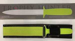 Trophy Hunter 8 Inch Fixed Blade Pig Sticker with Webbing Sheath