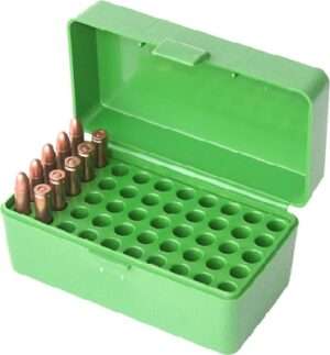 MTM Ammo Box 50 Round Flip-Top 22 Hornet - Green