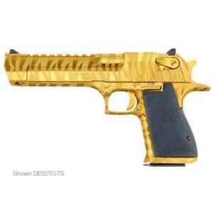 Magnum Research Desert Eagle - 357 Magnum - Titanium Gold Tiger Strip Finish - 9 Shot