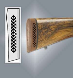 PACHMAYR F325 DELUXE SHOTGUN AND RIFLE PAD (WHITE LINE) - Medium  - Brown - 1.10 INCH