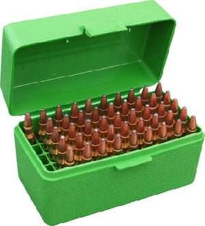 MTM RIFLE AMMO BOX 50 RND 223 / 204 / 300BLK - GREEN