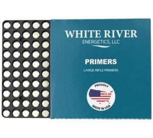 WHITE RIVER LARGE RIFLE PRIMERS (100 PACK)