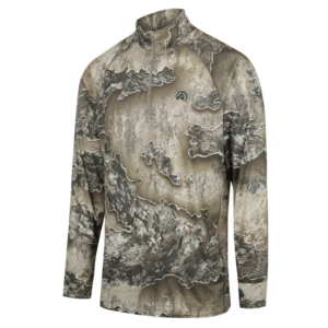 RIDGELINE MENS PERFORMANCE L/S QTR ZIP TOP EXCAPE CAMO 5XL