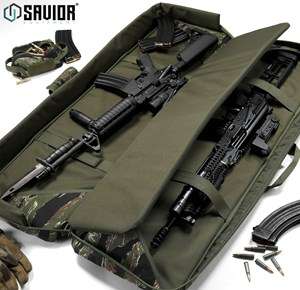 SAVIOR AMERICAN CLASSIC 46 INCH DUAL RIFLE CASE TIGER STRIPE PATTERN - LIMITED EDITION