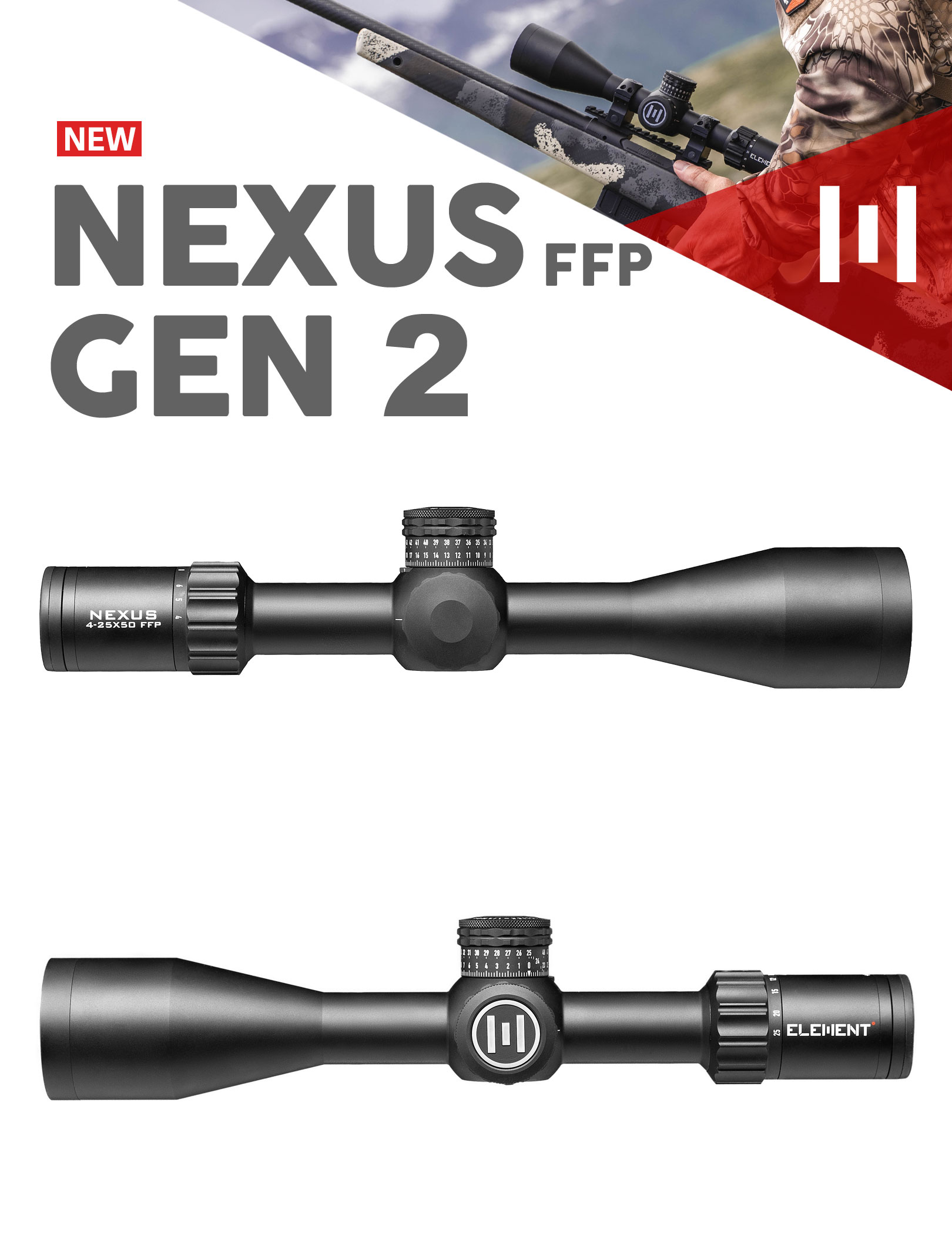 Element Optics Nexus Gen 2 4-25x50 (MOA APR-2D)