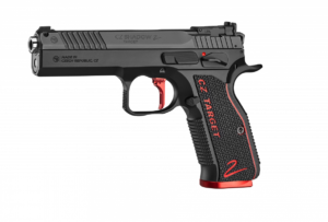 CZ 75 SP-01 9MM SHADOW 2 TARGET 5 INCH BLACK / RED GRIP ADJ REAR SIGHT - ADJ TRIGGER