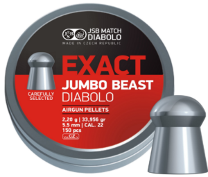 JSB DIABOLO JUMBO EXACT BEAST .22 CAL 2.2 GRAM 33.95 GR - 150 PCS