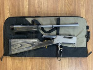 USED (CONSIGNMENT) BROWNING BLR TD STAINLESS LAMINATE 30-06 SPFD 22 INCH BRL W/ IRON SIGHTS - BROWNING TAKEDOWN CARRY BAG INC