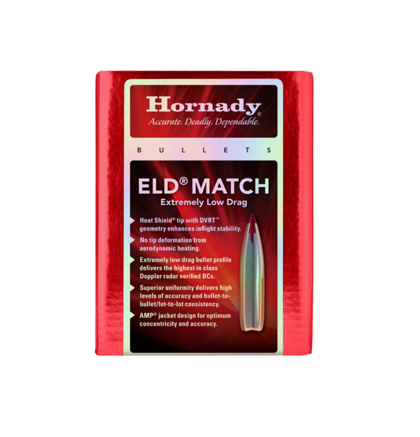 HORNADY 6.5MM .264 147GR ELD MATCH - 500 PK