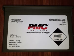 PMC 223 Rem 55gr SP BULK PACK IN AMMO BOX (800 PACK)