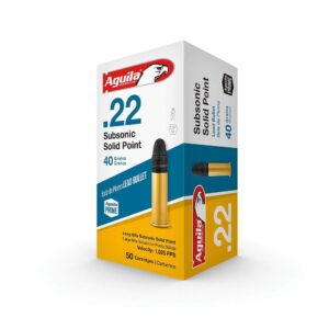 Aguila .22LR Subsonic 40g Lead SP – 1000 Box
