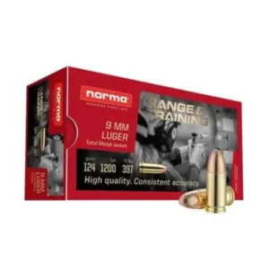 NORMA 9mm 124gr Range and Training FMJ 50 Pack