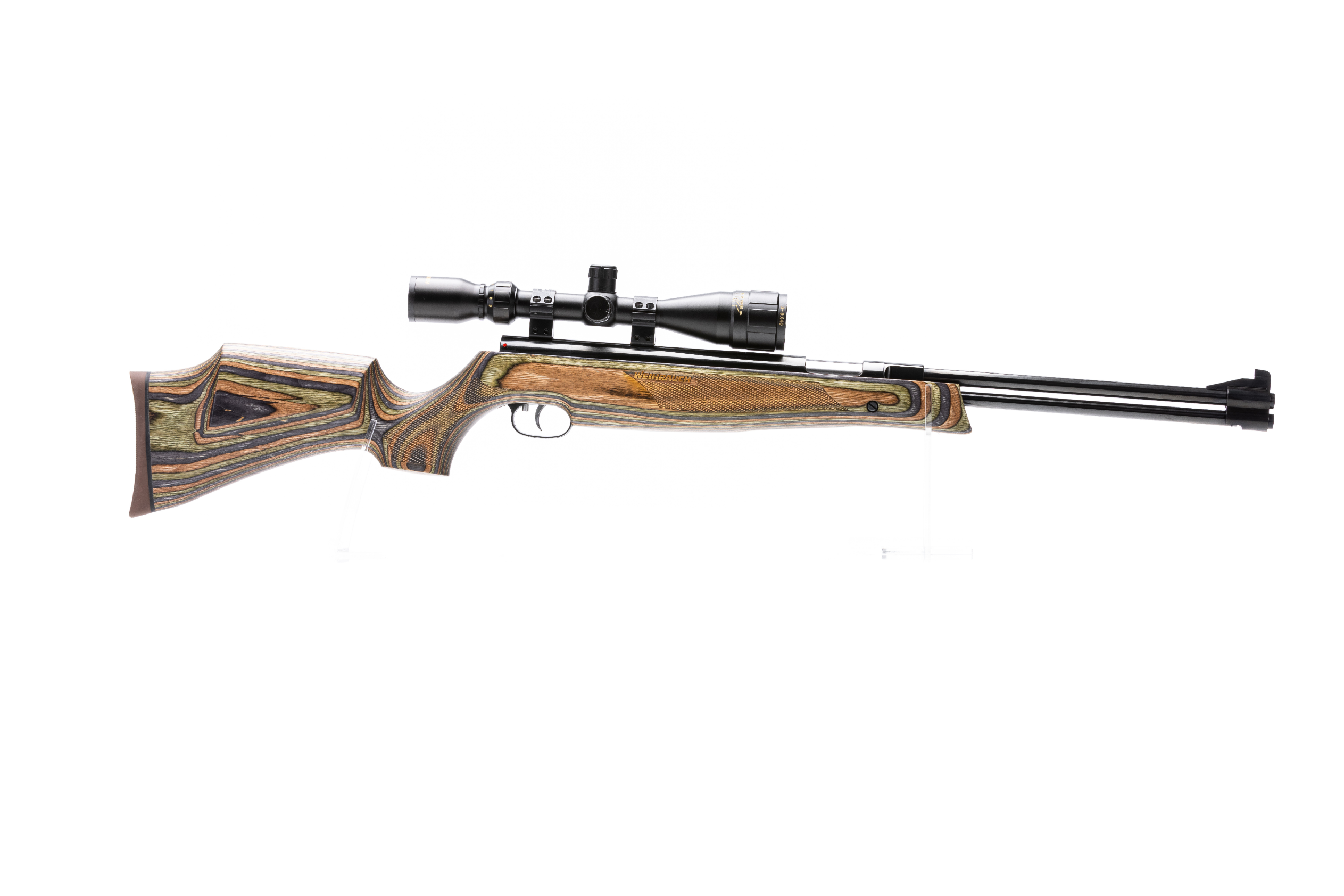 WEIHRAUCH HW 77 K LAMINATED FOREST .177 CAL 370MM BARREL W/ REKORD TRIGGER - UNDER LEVER AIR RIFLE - 280 MPS / 920 FPS