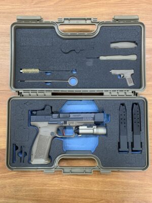 USED CONSIGNMENT CANIK METE SFx - 9X19MM 10 SHOT 132MM - TAN / BLACK - 3x MAGS TOTAL - ORIG CASE W/ ACCESSORIES