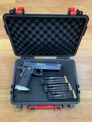 USED CONSIGNMENT BUL ARMORY SAS II - 9X19MM 10 SHOT 127MM - 4X MAGS - CASED - BLACK / TITANIUM NIT BARREL