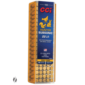 CCI 22LR HUNTER SUBSONIC 40GR SGB LFN 100 PK 1050FPS (500 PACK)
