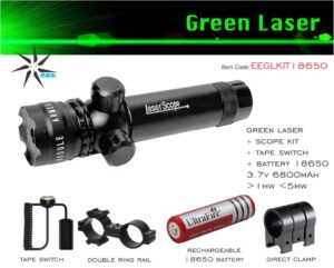 EAGLE EYE Green Laser w/ Scope Kit and 18650 Battery