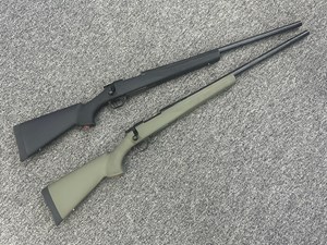 HOWA 1500 VT 243WIN 24INCH BLUED HEAVY VARMINT BARREL ALLOY PILLAR BEDDED BLACK STOCK